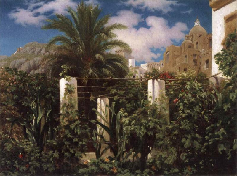 Lord Frederic Leighton Garden of an Inn,Capri Spain oil painting art